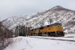 UP 8257 crossing the Weber River